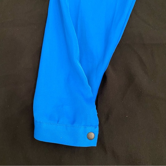 Mossimo Black Shift Tunic Dress With Long Blue Sleeves, Size XS - Picture 4 of 10